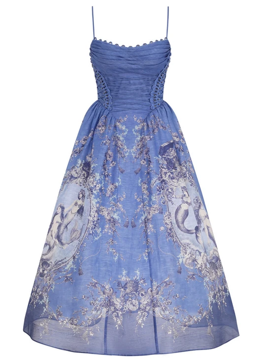 ZIMMERMANN Rebellion Beaded Picnic Dress | Blue Mermaid
