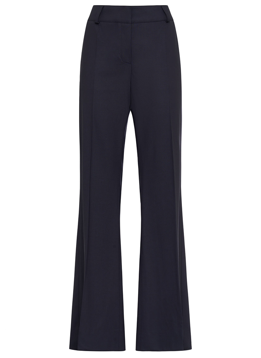 Cool Wool Stretch Tab Front Pant in Black