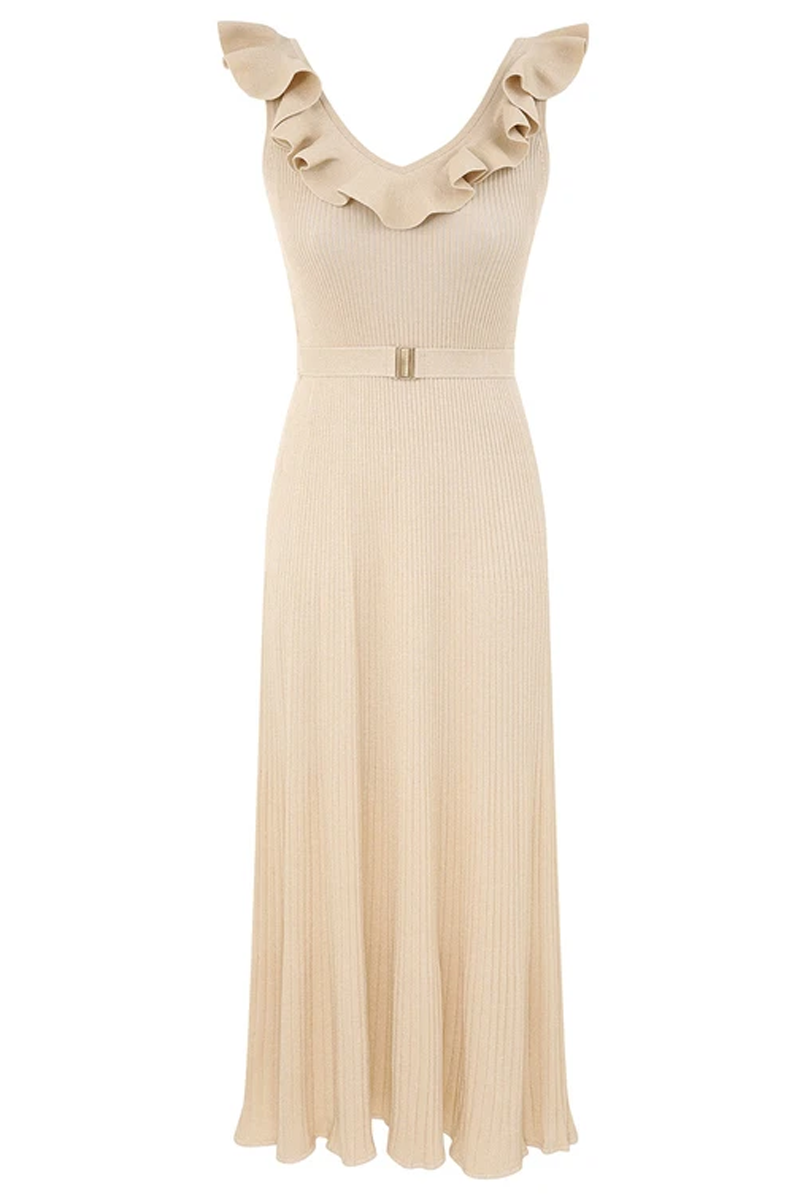 Awaken Metallic Midi Dress