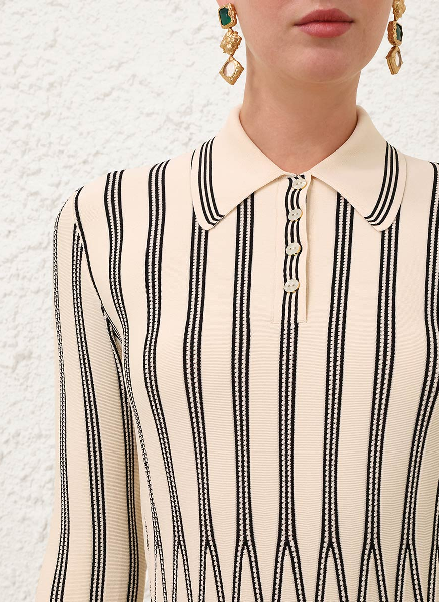 Rebellion Striped Polo - Zimmermann