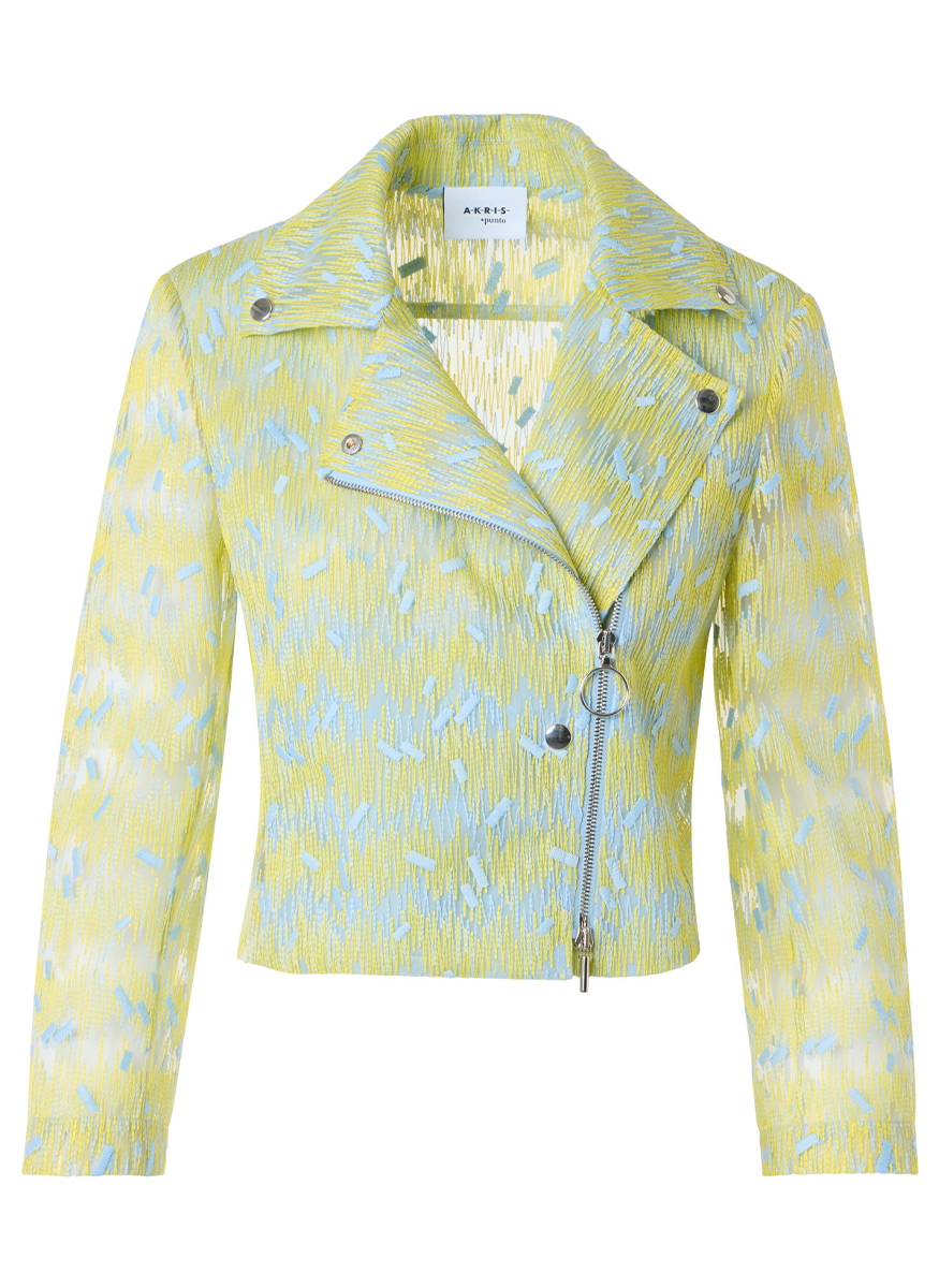 Scribble Dot Biker Jacket