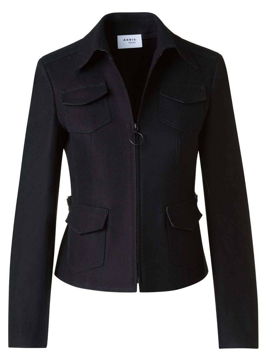 Wool Jacket with Shirt Collar