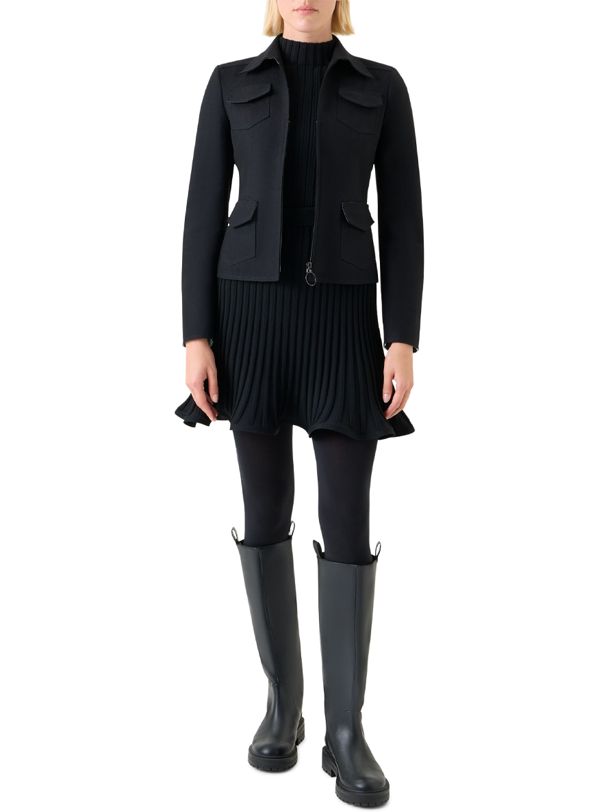 Wool Jacket with Shirt Collar