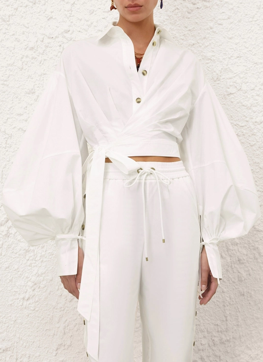 Rebellion Poplin Wrap Blouse