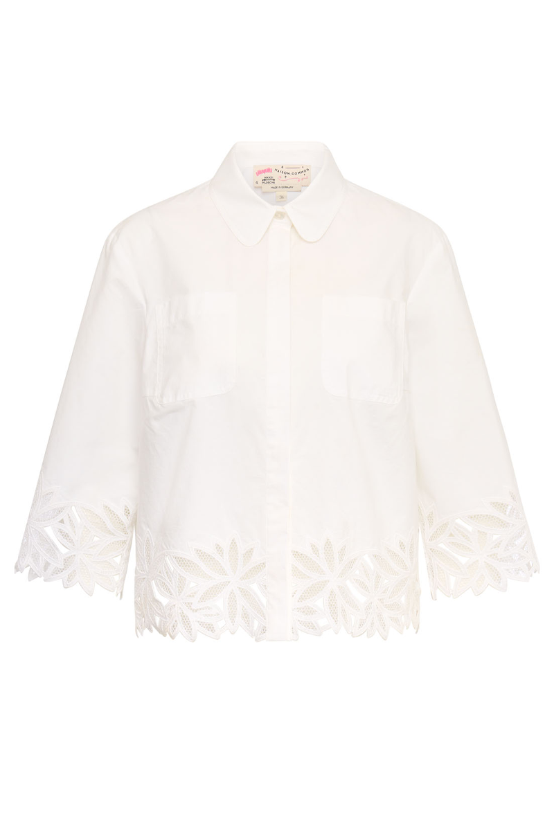 Cotton Top with Lace Detail