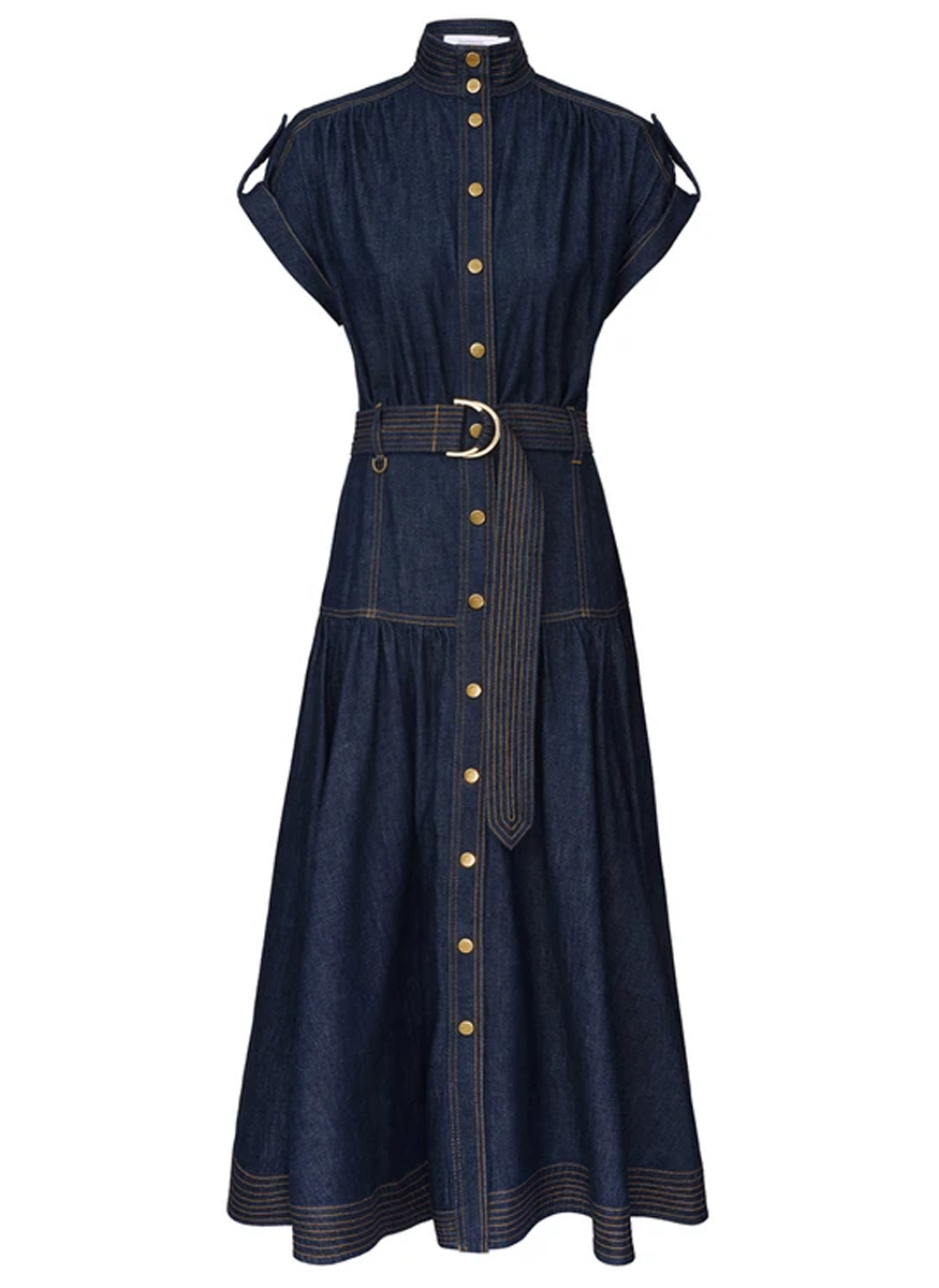 Denim Midi Dress | Harbour Blue 2 / M