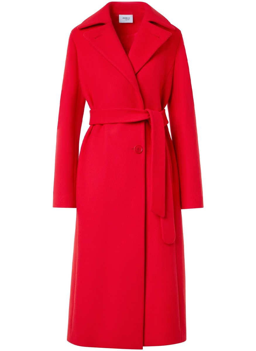 Wool Blend Lapel Collar Coat