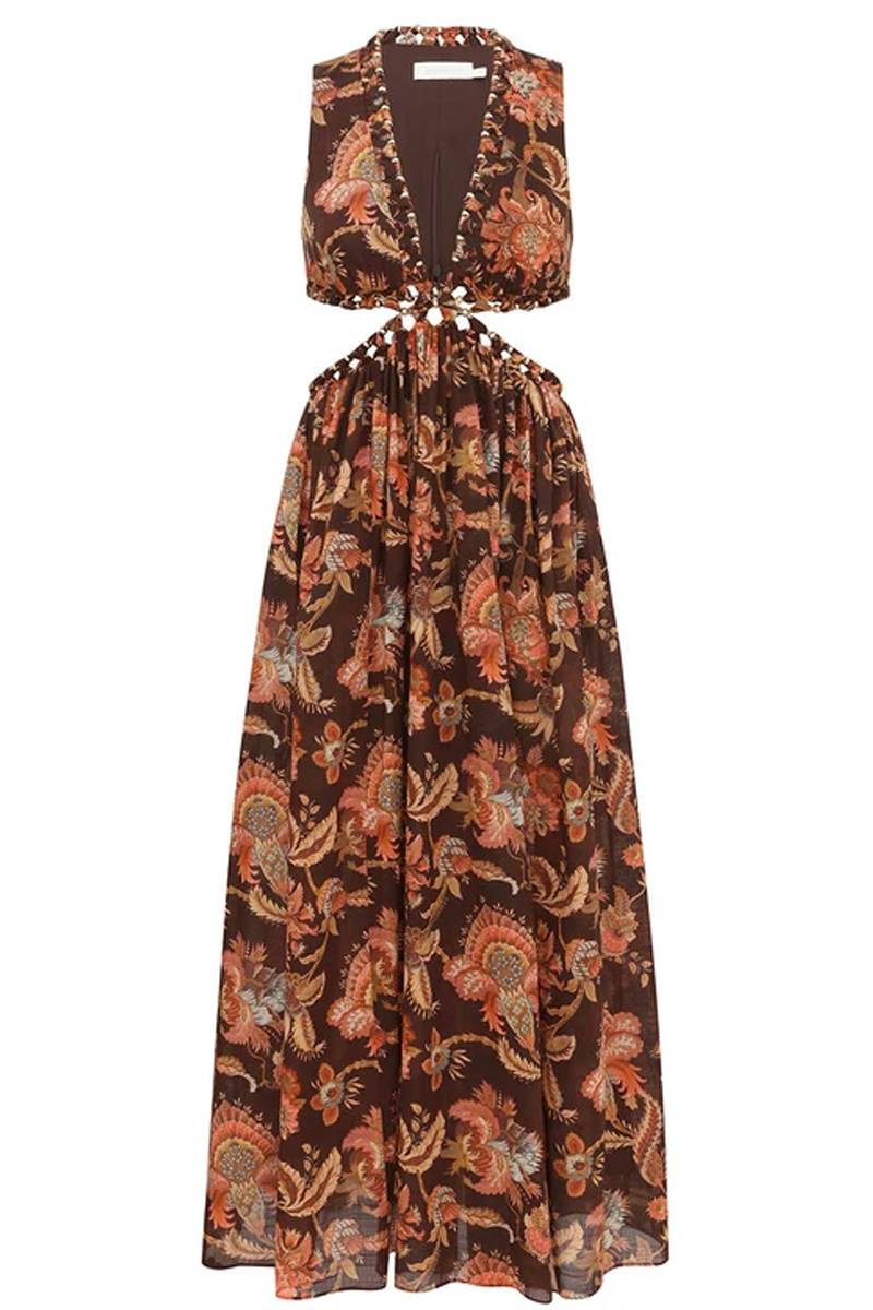 orange zimmermann dress Zimmermann Crush Midi Dress