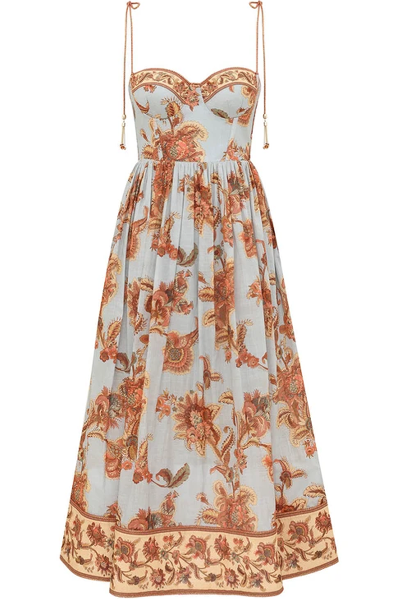 Aster Corset Midi Dress