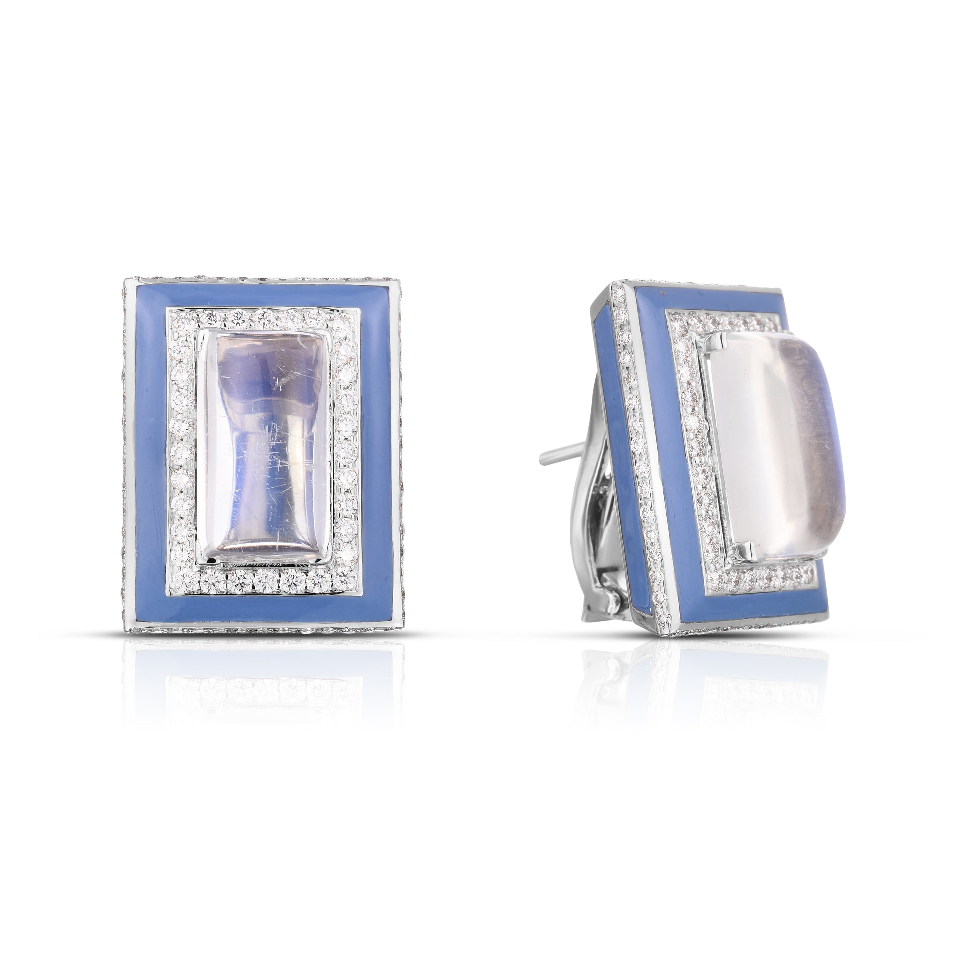 Moonstone Ear Clips