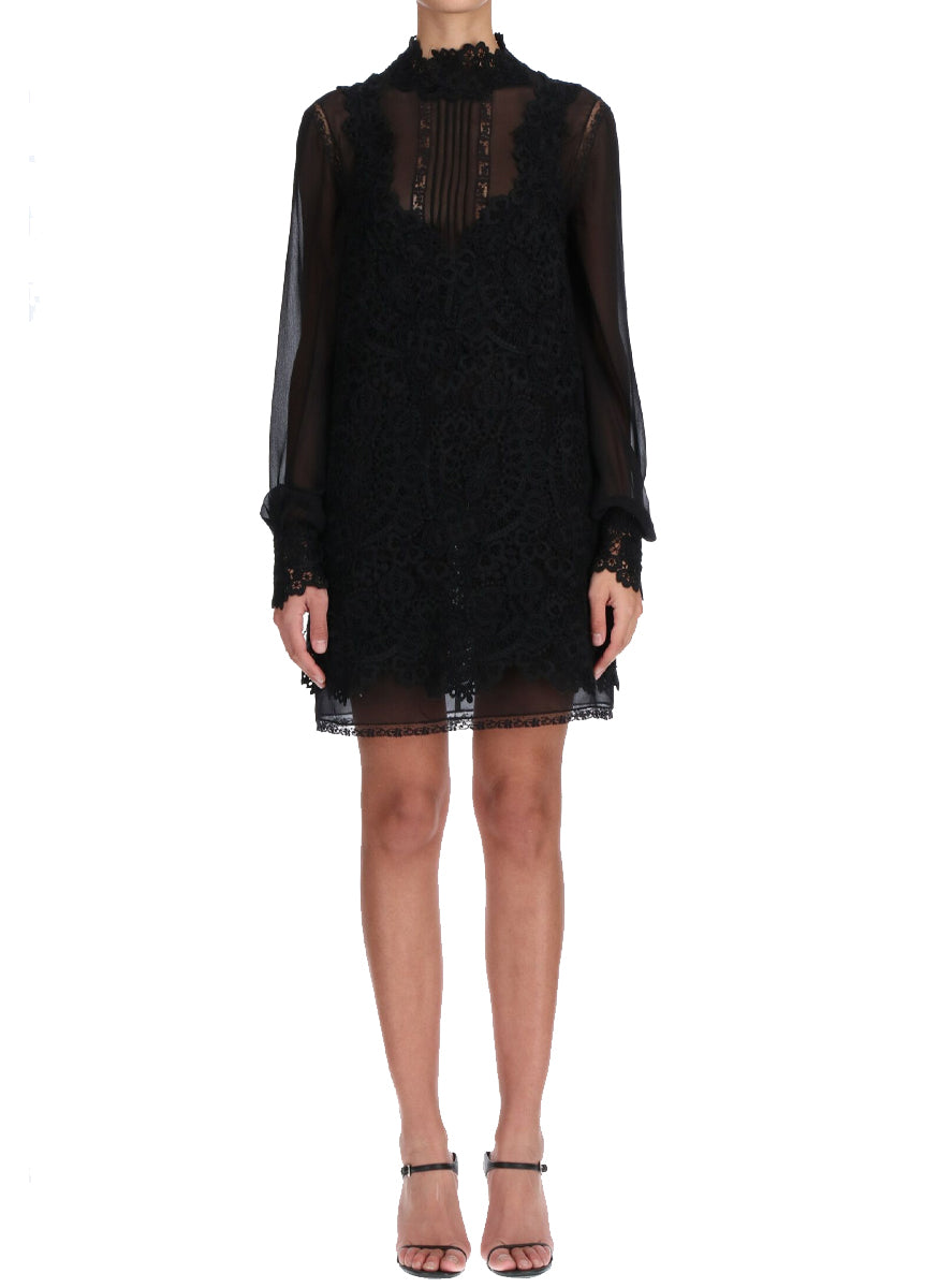 Macrame Lace Long Sleeve Dress – Elizabeth Anthony