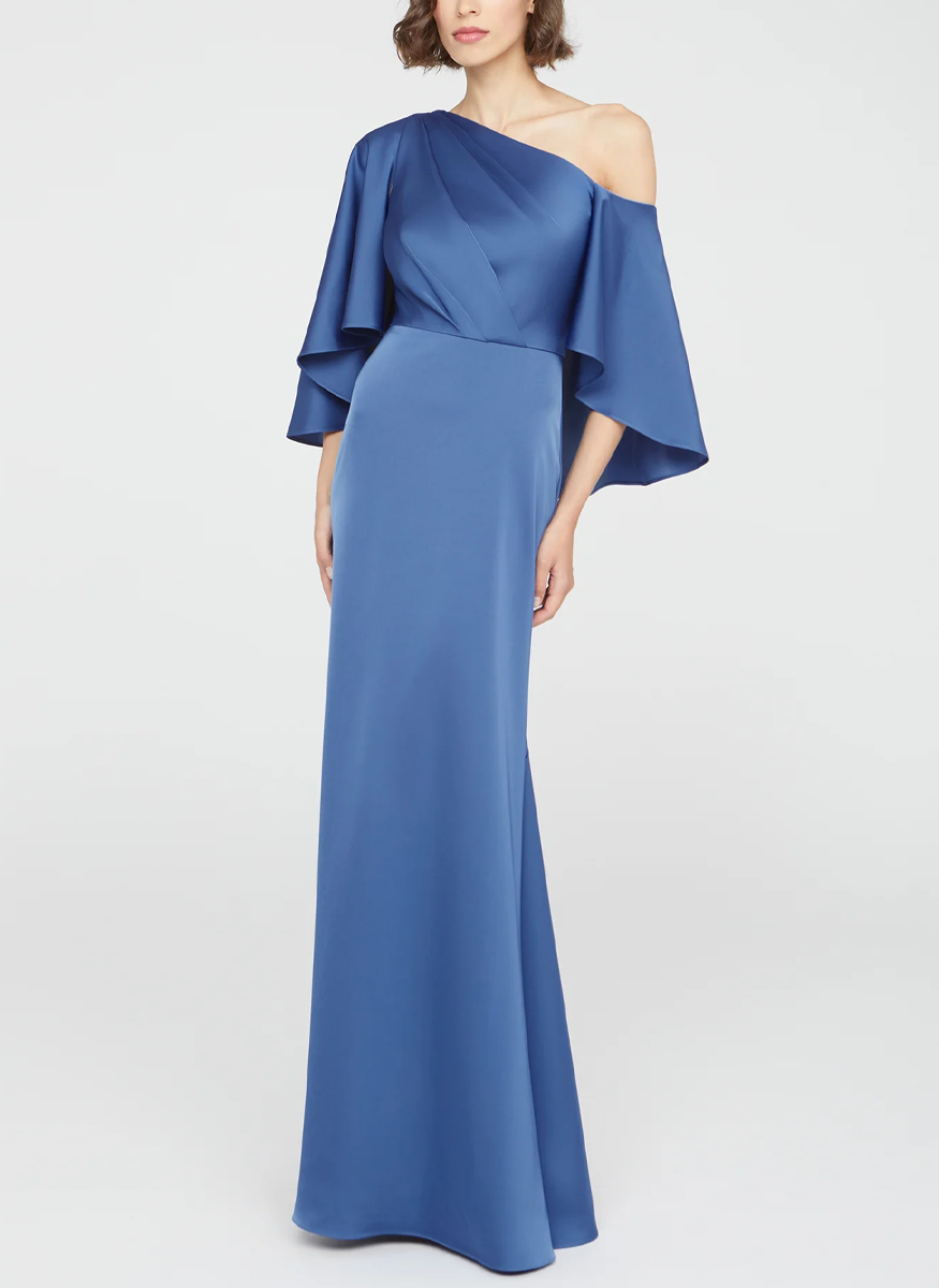 Kia Cape Fit And Flare Gown