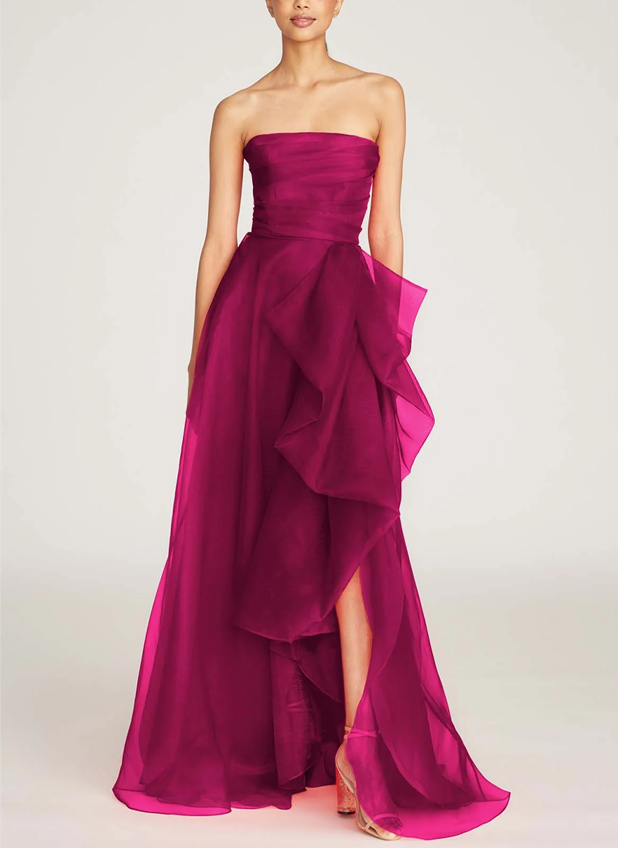 Teresa Strapless Draped Gown
