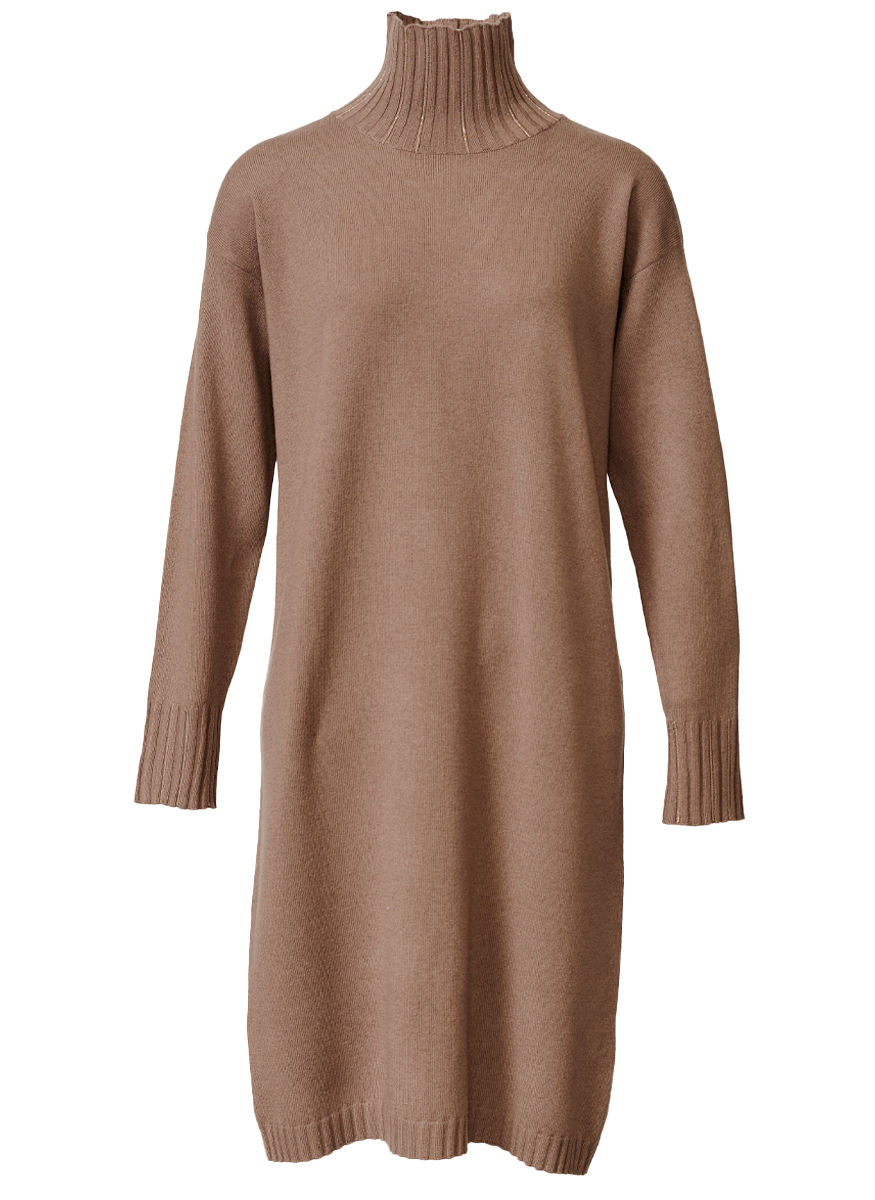 Platinum Turtleneck Knit Dress