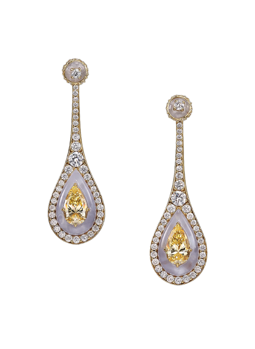 Canary Chalcedony Elixir Earrings