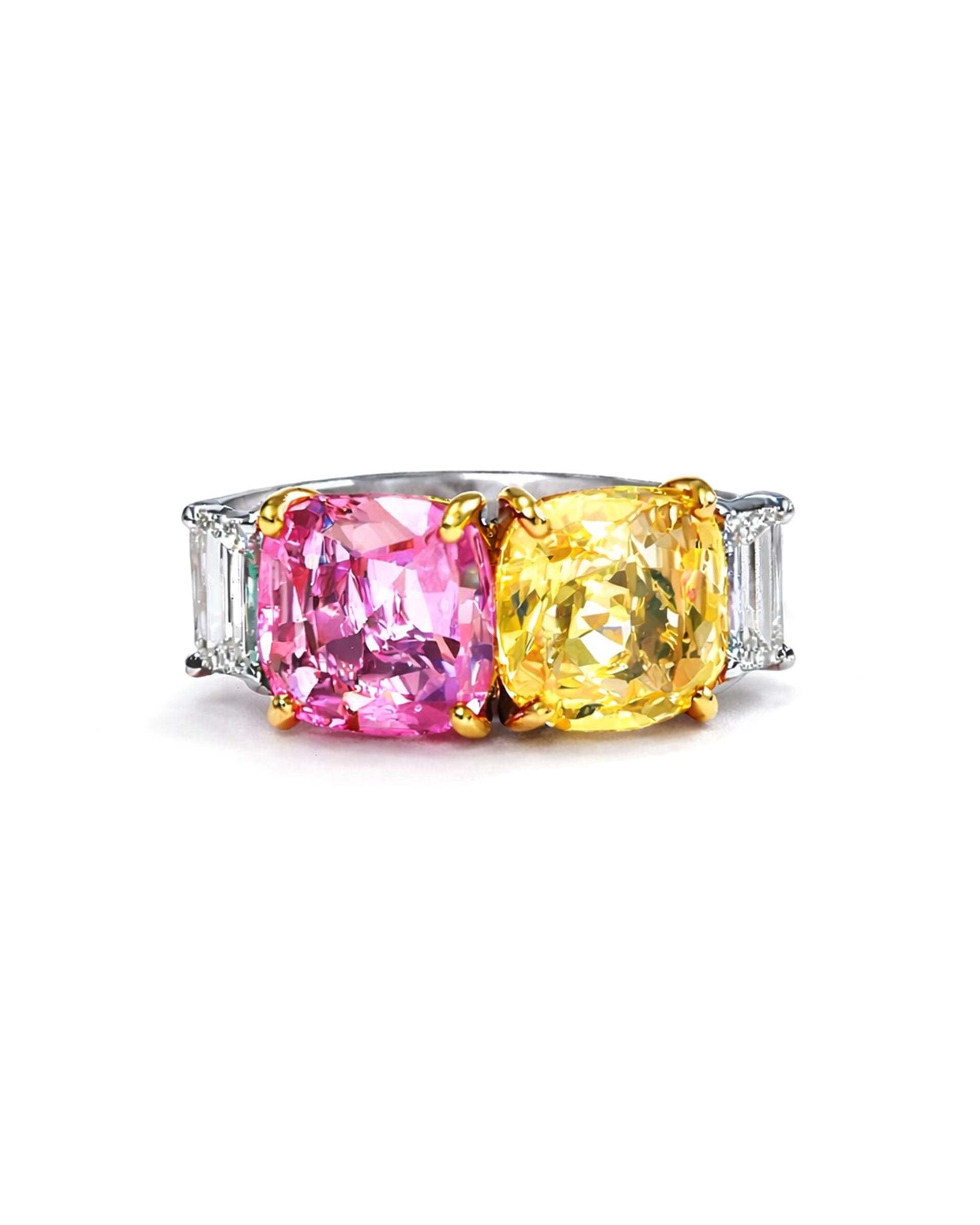 Pink & Yellow Sapphire Ring