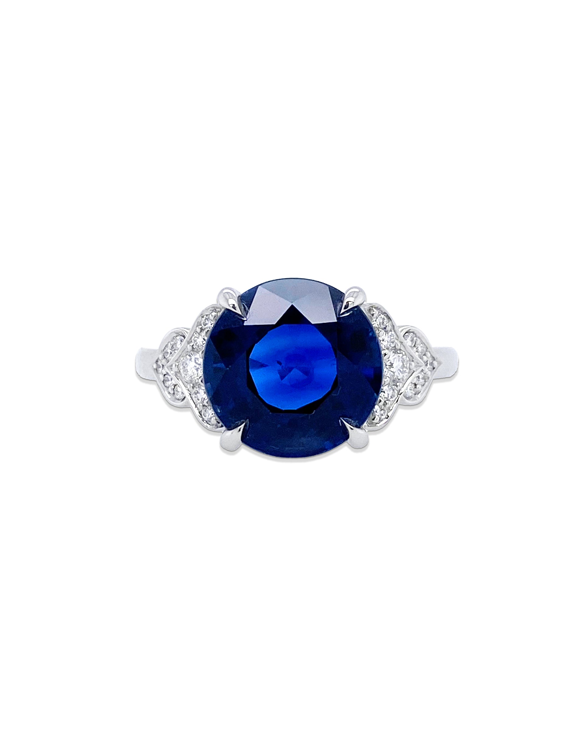 Blue Sapphire And Diamond Ring