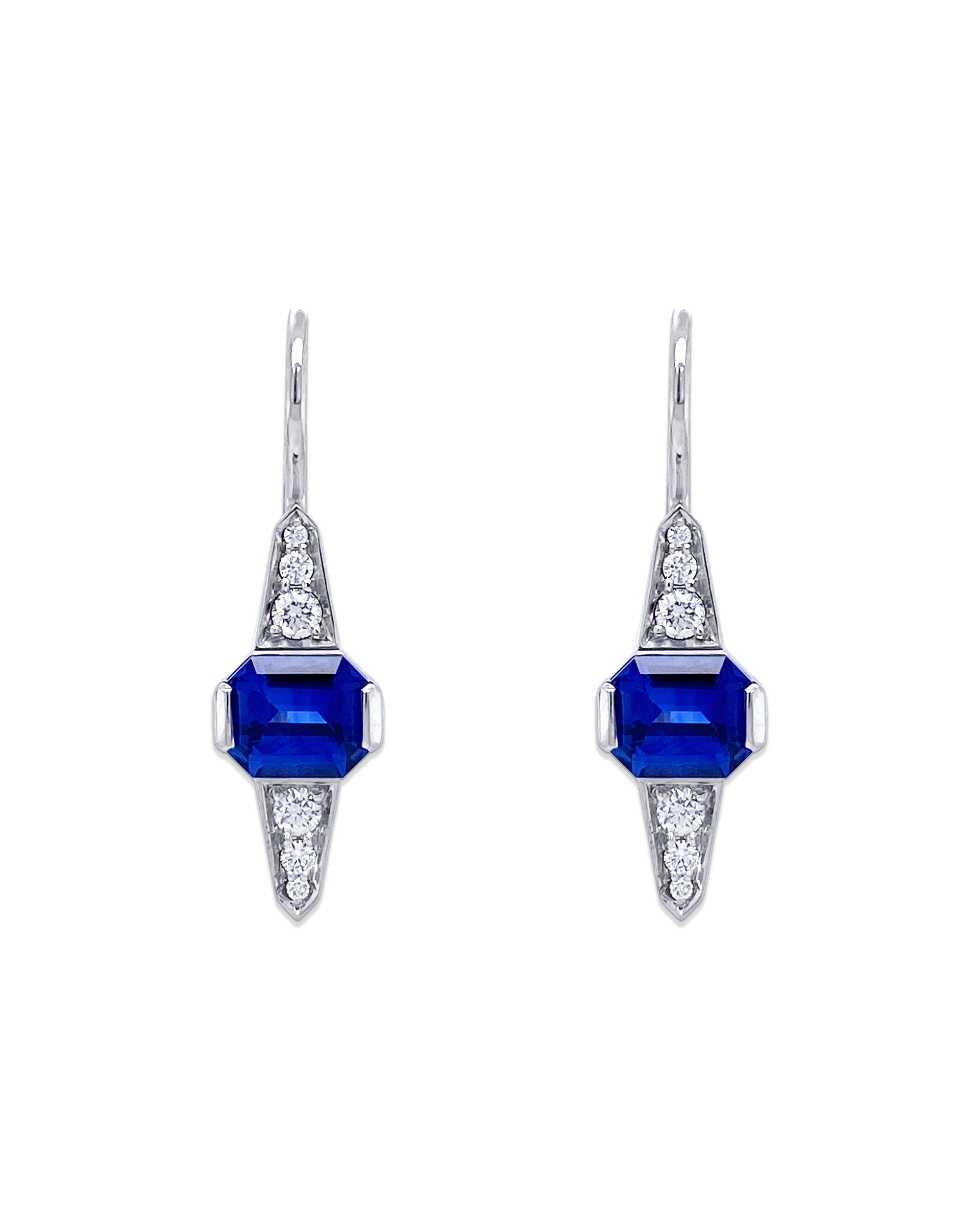 Sapphire and Diamond Earrings