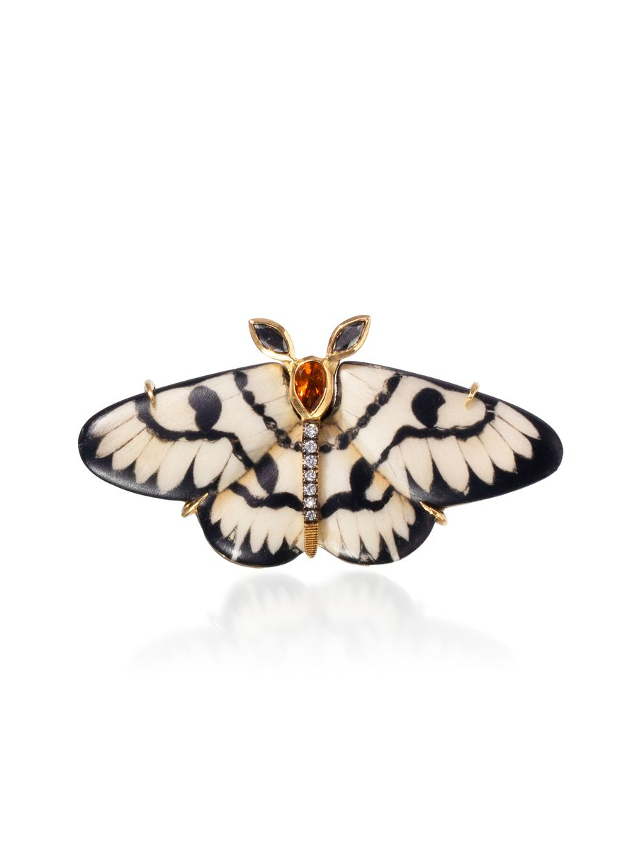 Moth Marquetry Ring