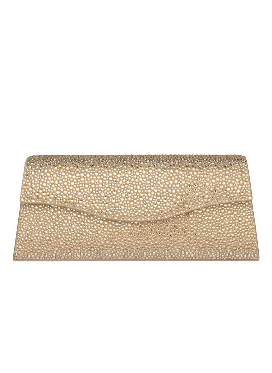 The Midnight Crystal Clutch in Champange