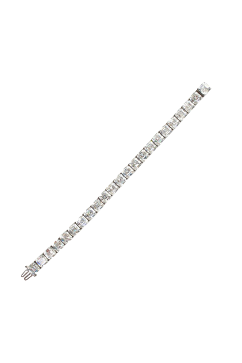 Asscher Tennis Bracelet, 7MM