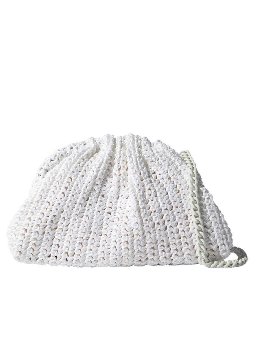 Game Crochet Solid Clutch with Chain