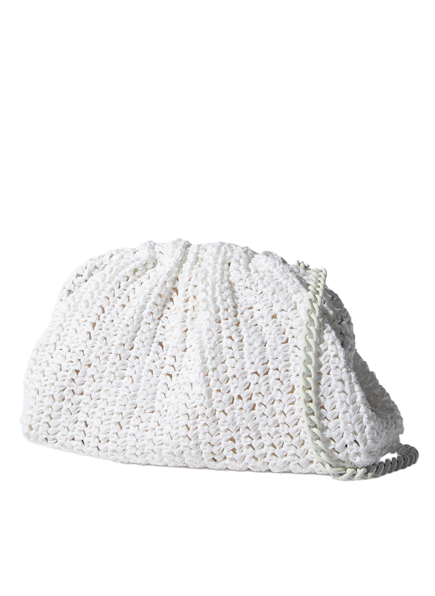 Game Crochet Solid Clutch with Chain