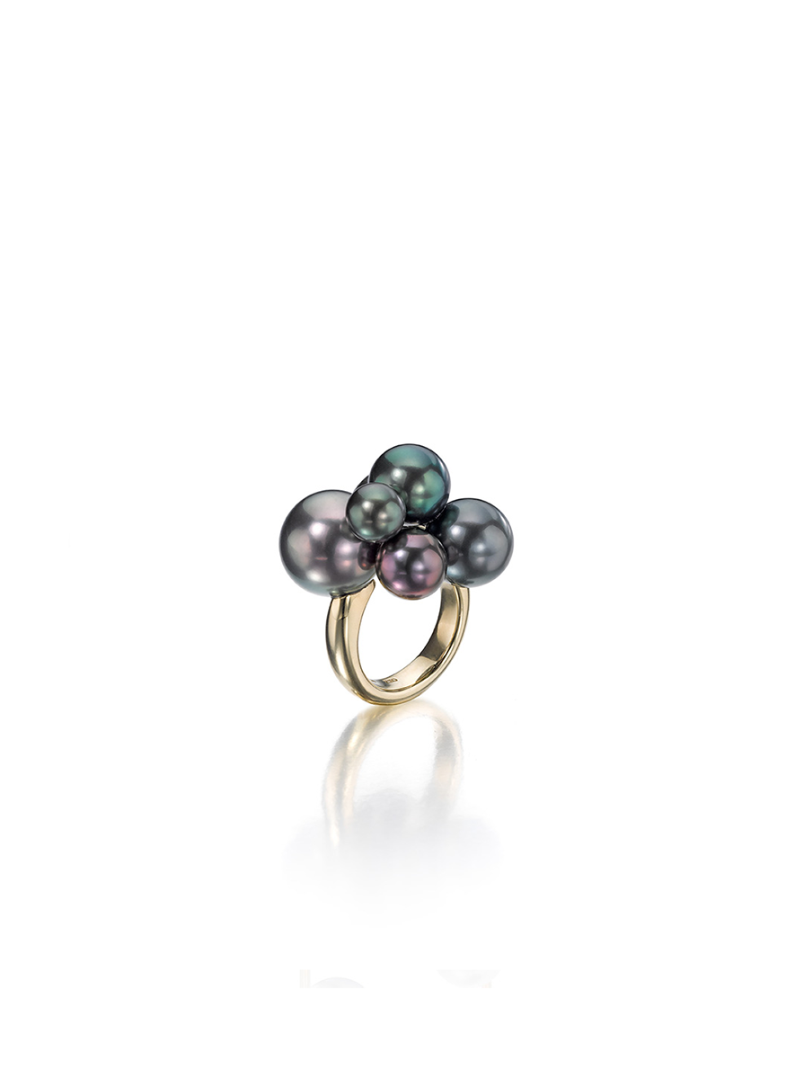 Bubble Ring, Tahitian Pearls