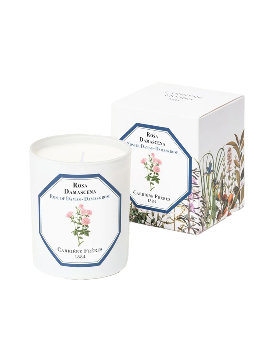 Botanical Candle in Damask Rose - Rosa Damascena
