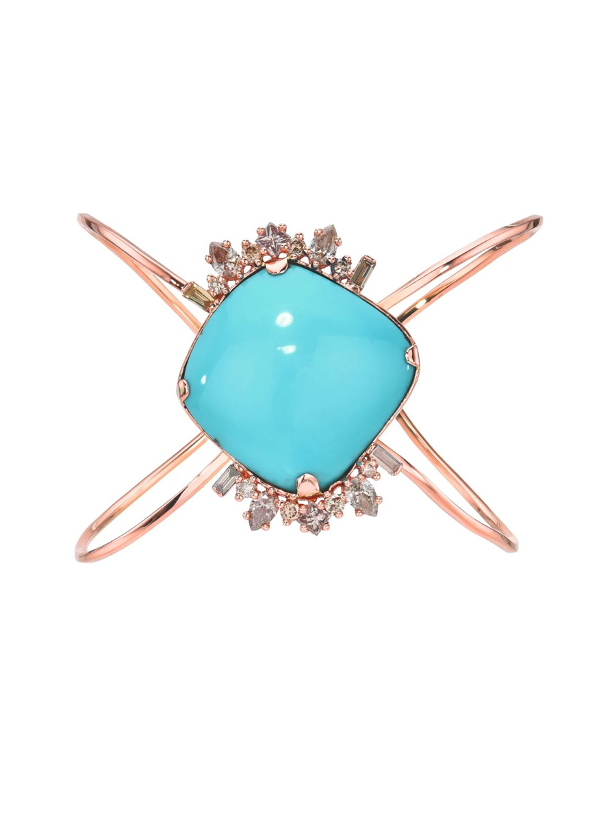 New Horizons Turquoise and Diamond Cuff