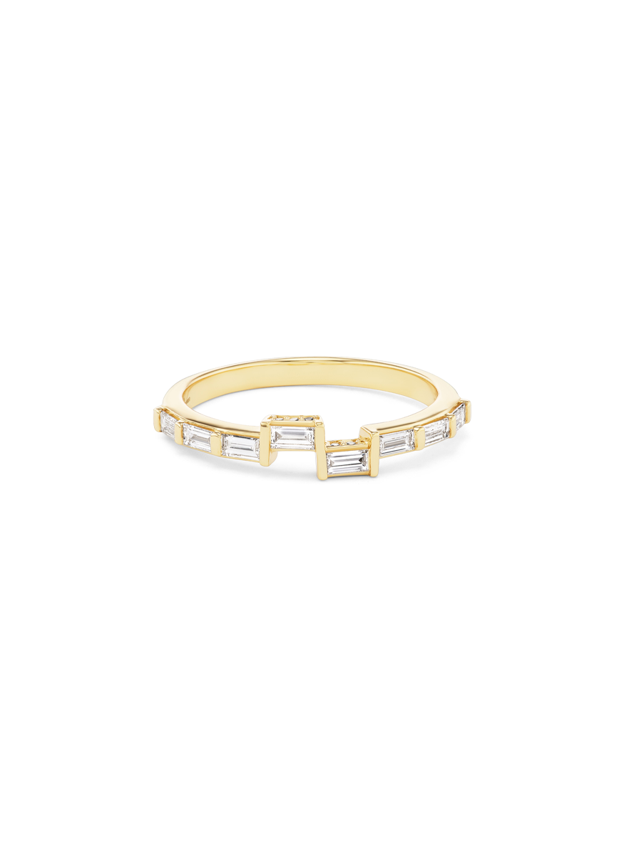 Offset Baguette Ring, Diamond