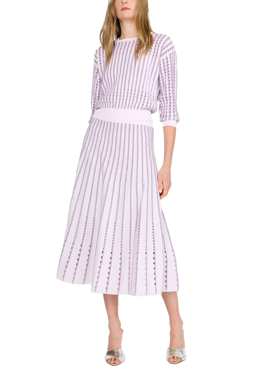 Colton Skirt in Pinstripe Lilac