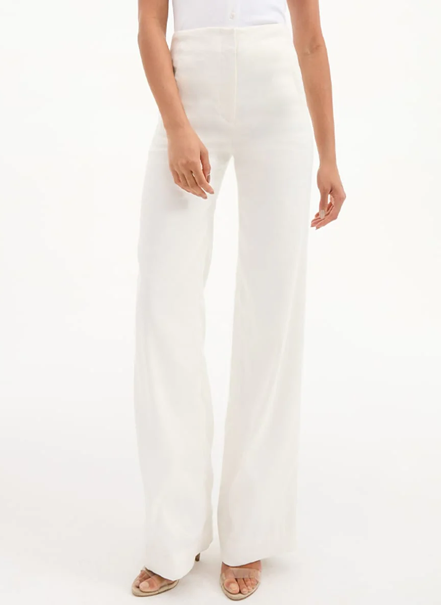 Jude Wide-Leg Linen Pant - Veronica Beard