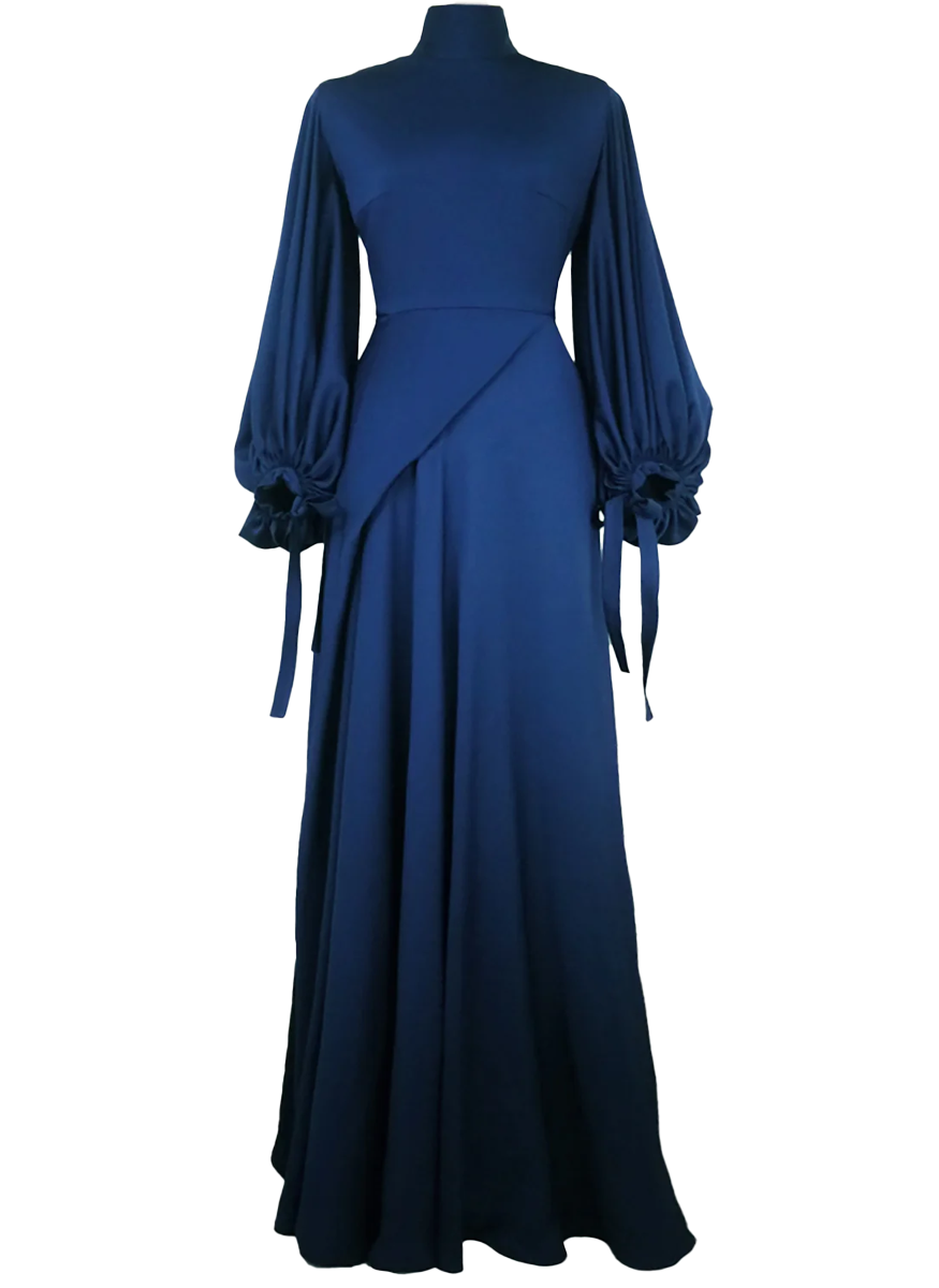 Cristo Gown in Charmeuse Crinkle