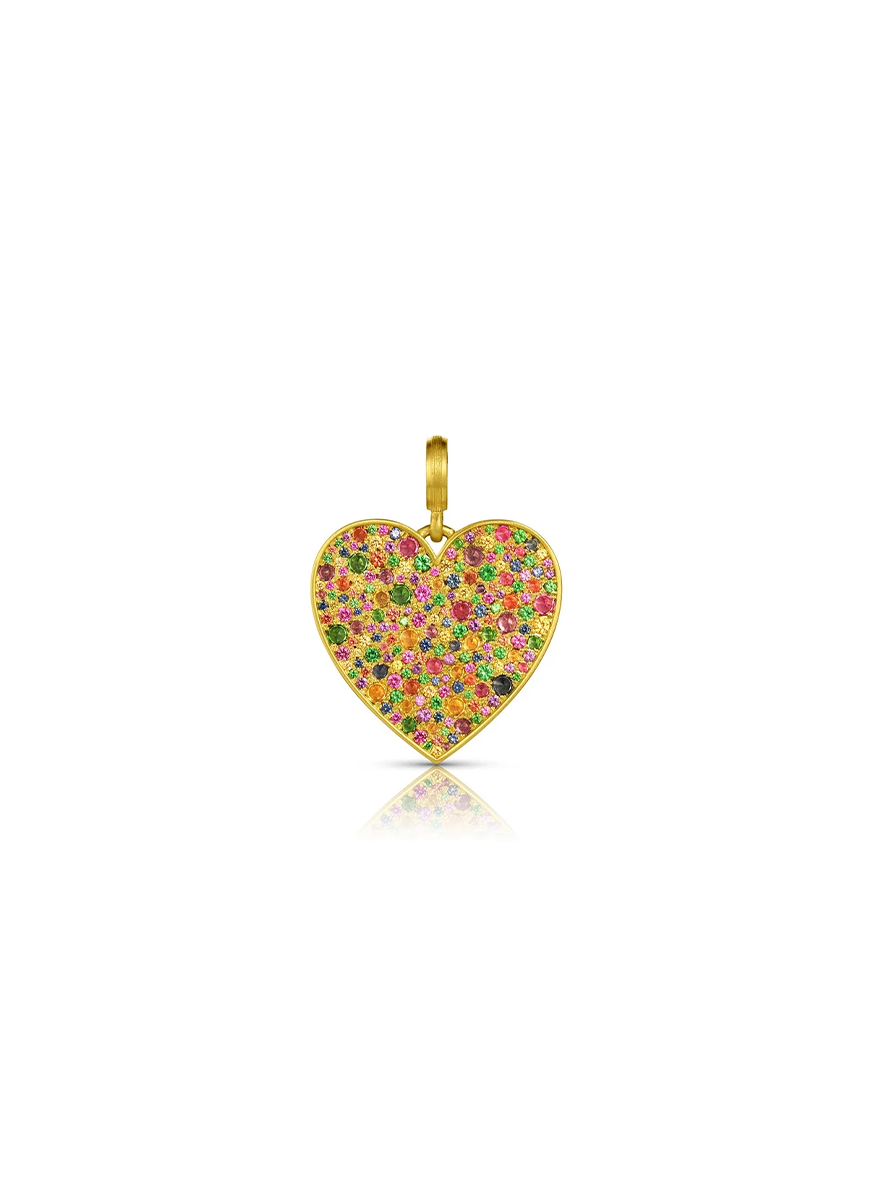 Confetti Heart Pendant, Medium