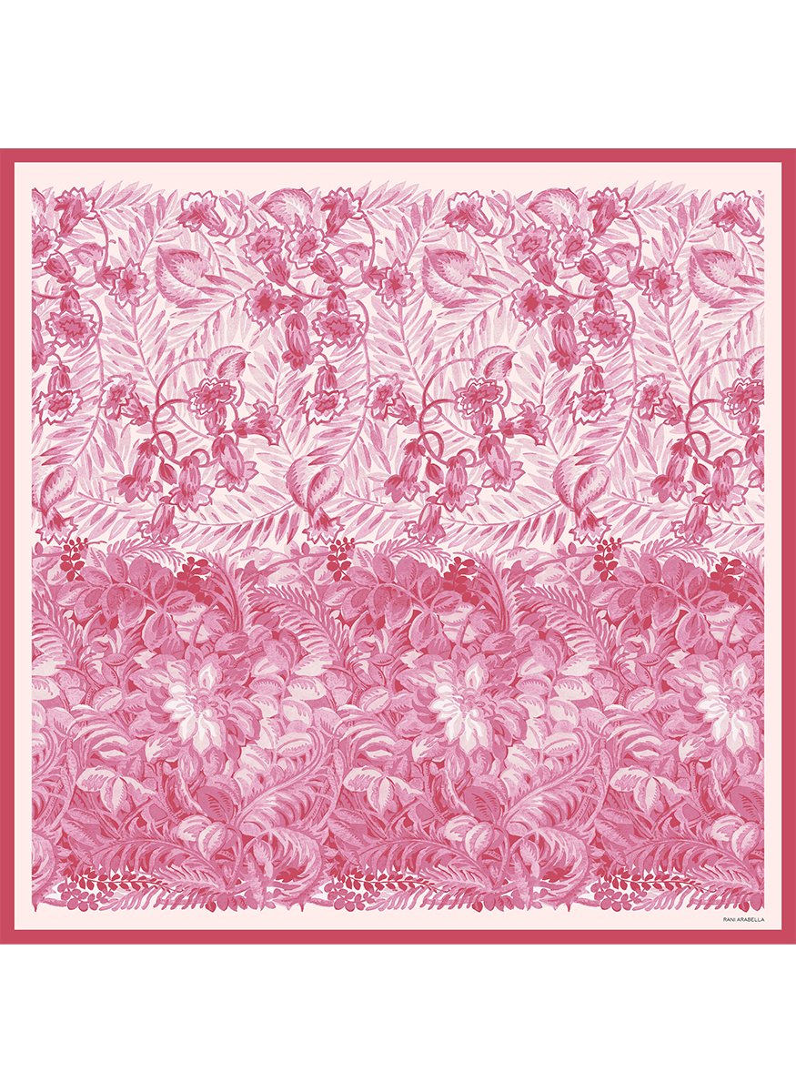Corsica Cashmere Printed Scarf in Pink