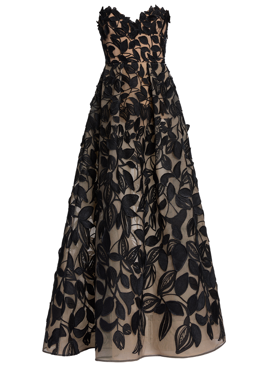 Tulle Embroidered Gown