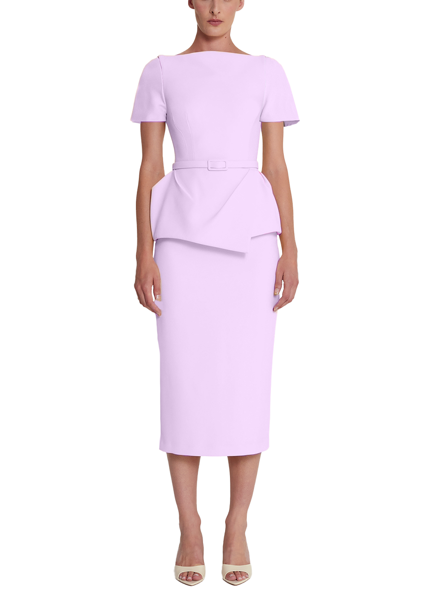 Flaminella Short Sleeve Midi Cocktail Dress