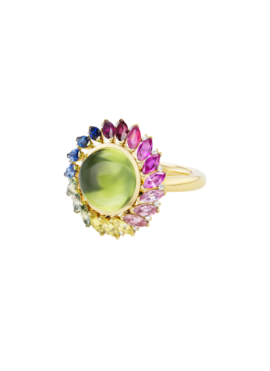 Peridot Cabochon Ring