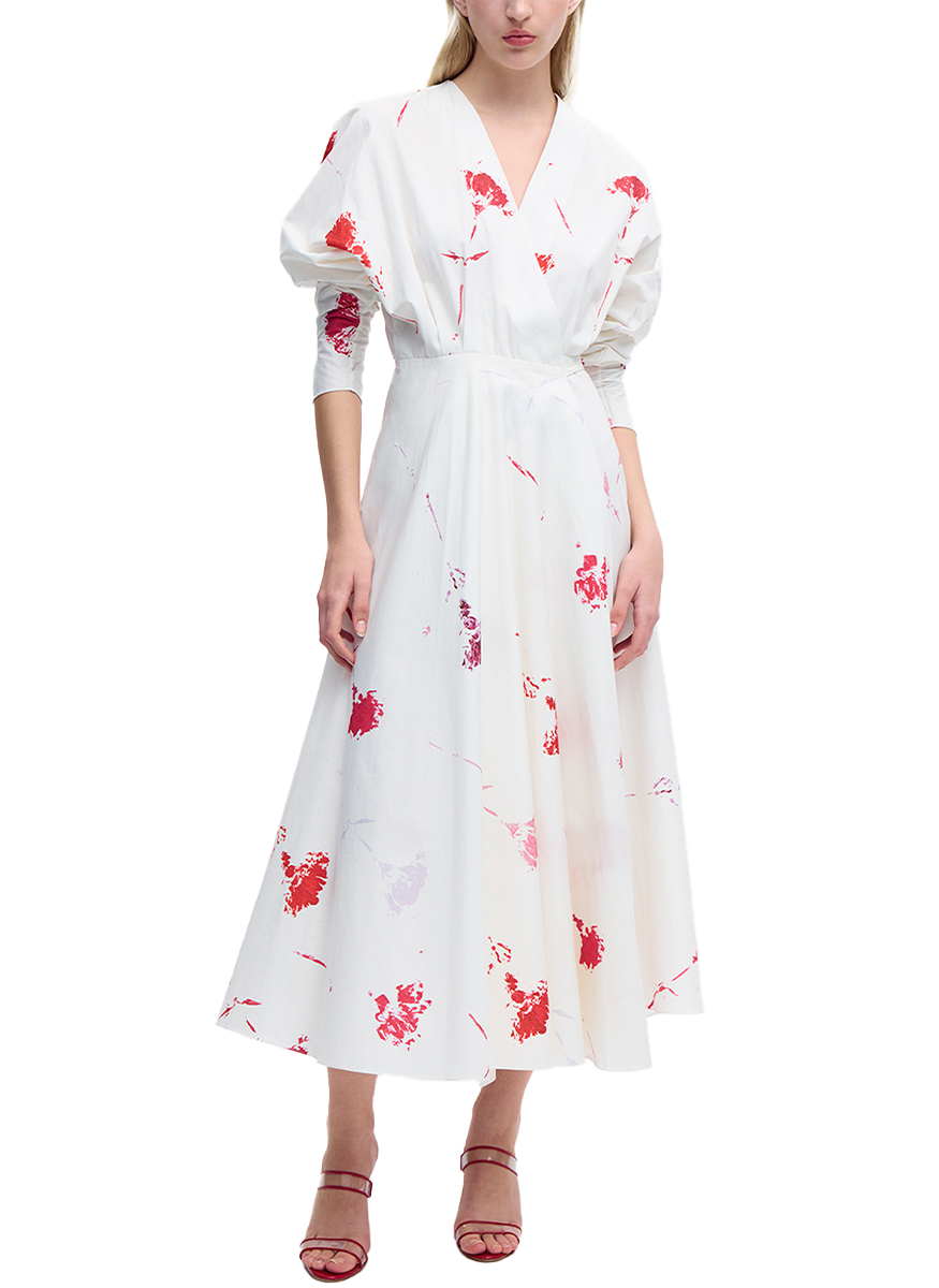 100 cotton wrap dress Women's Organic Cotton Ruffle Wrap Dress