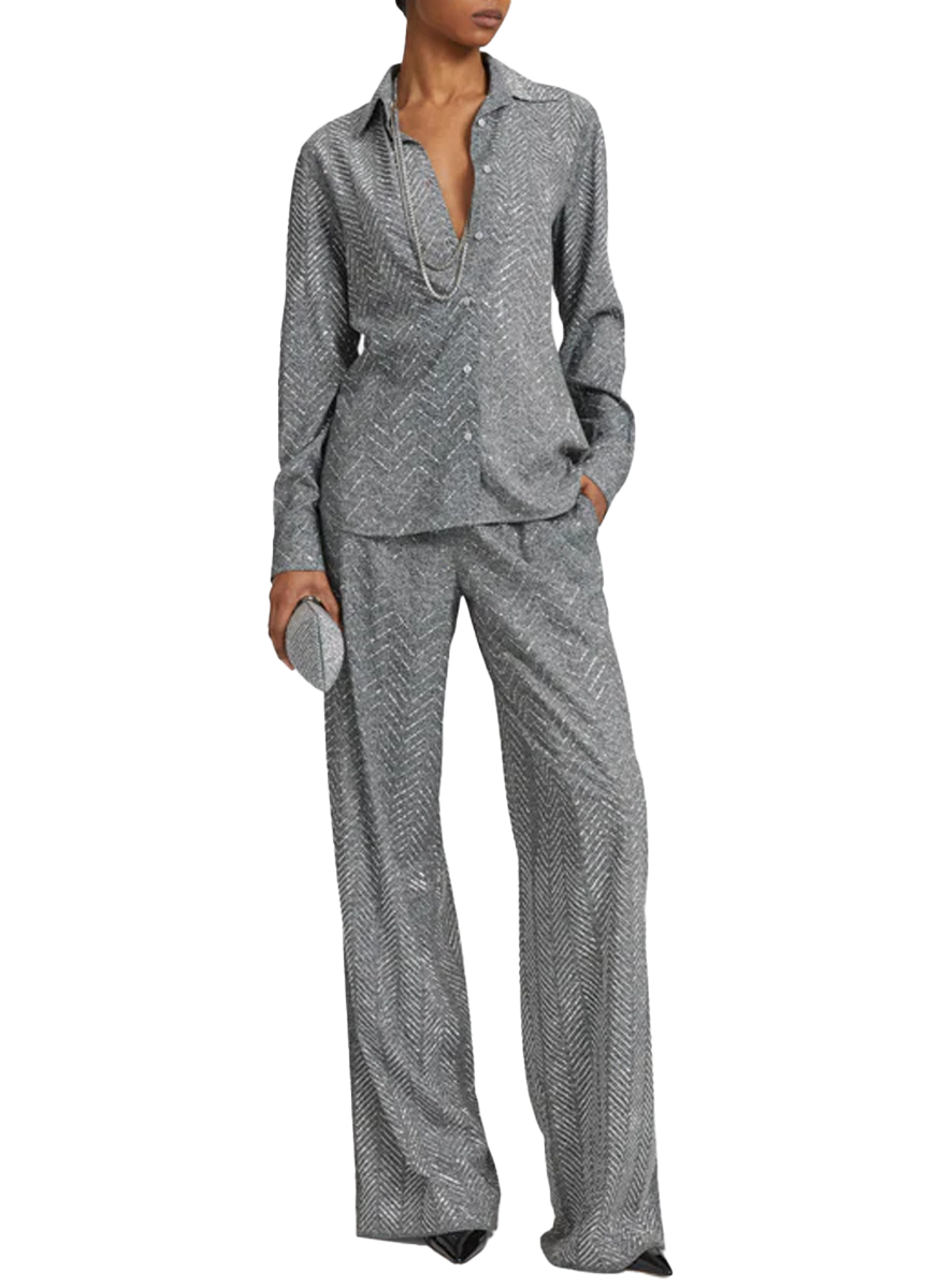 Herringbone with Crystal Top