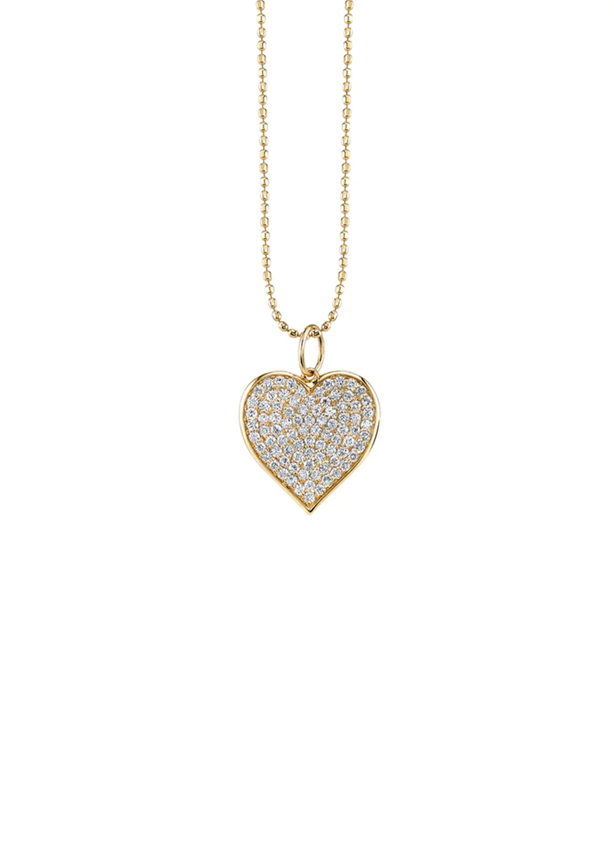 Diamond Heart Pendant Necklace, Large