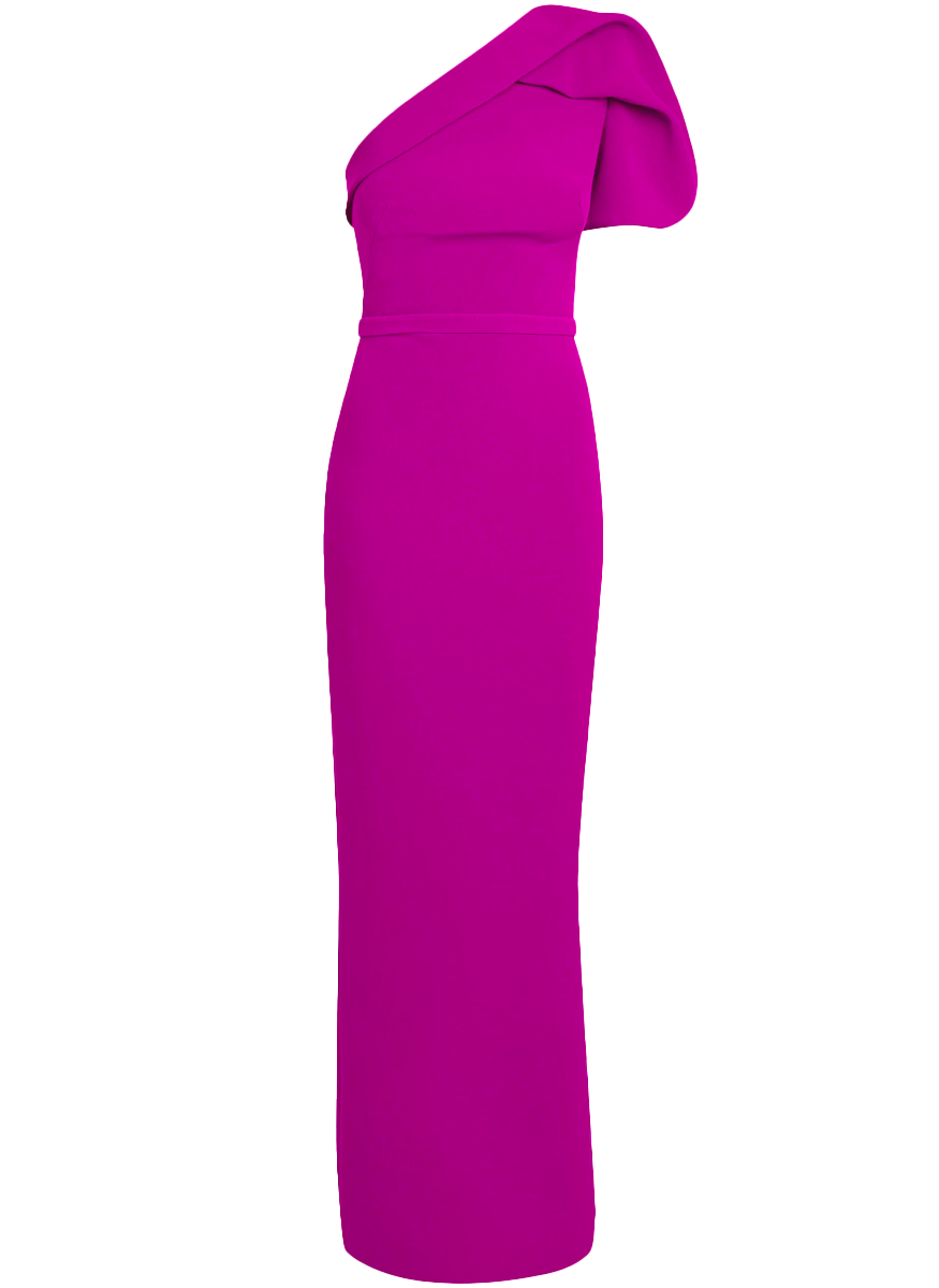 Millie One Shoulder Gown with Belt