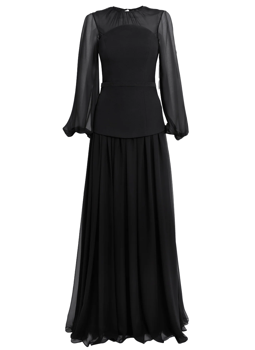 Finley Long Dress in Black