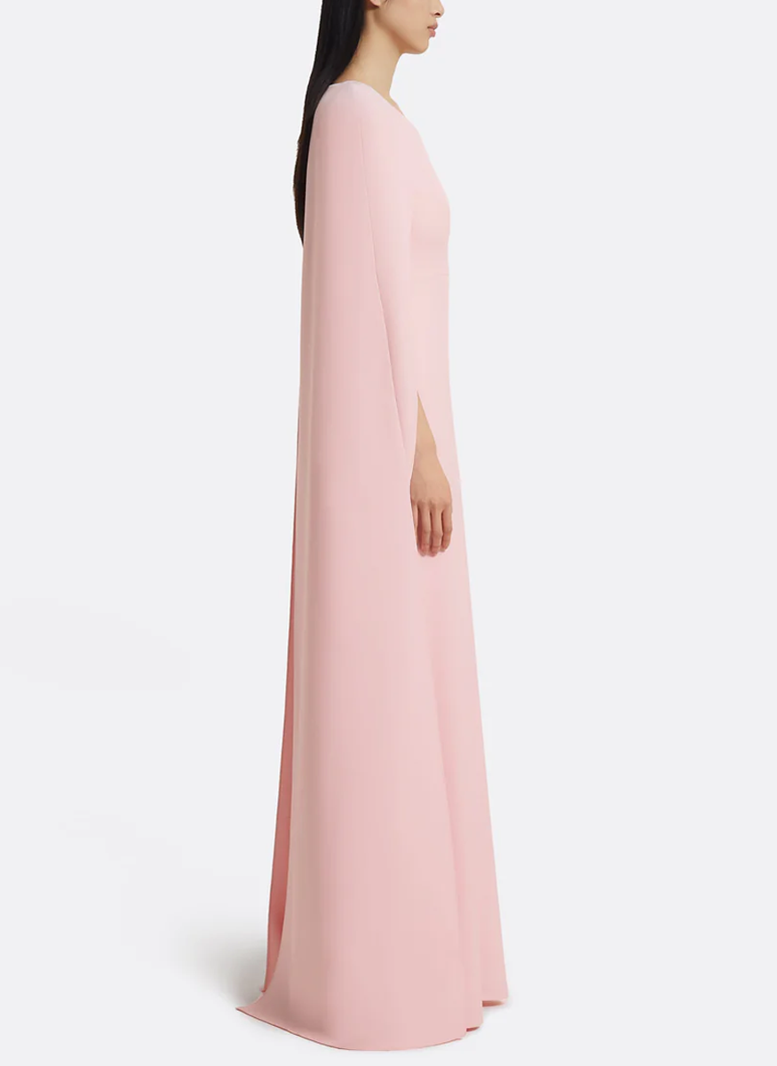 Yuna Gown with Cape in Heavy Crepe - Safiyaa