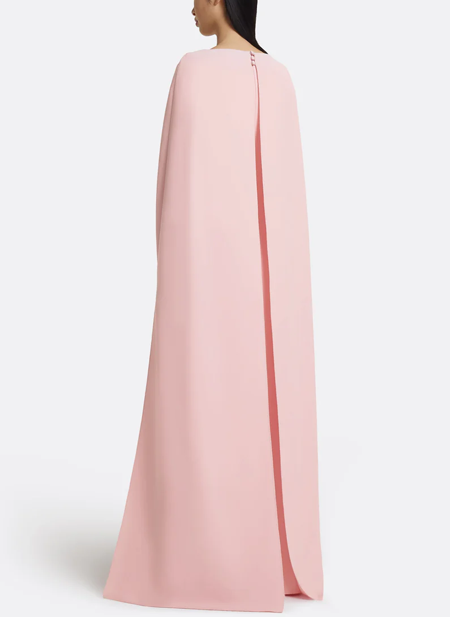 Yuna Gown with Cape in Heavy Crepe - Safiyaa