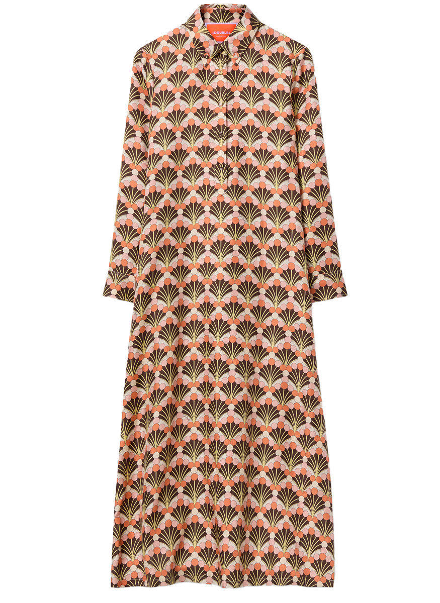 Chemise Swing Dress in Florette Fan Brown