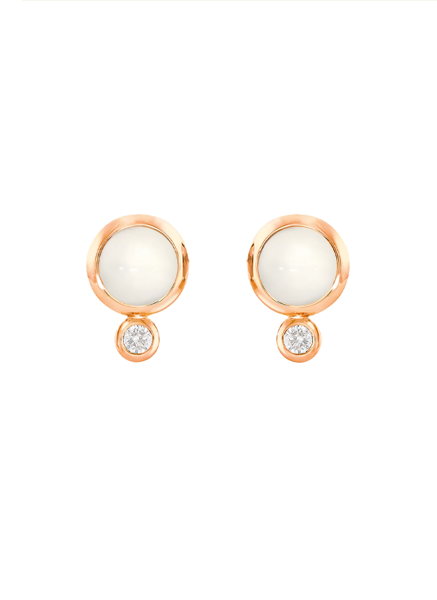 Bouton Studs Sand Moonstone
