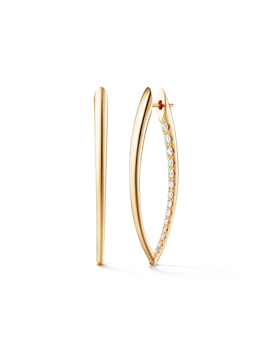 Cristina Hoops, Large, Gold