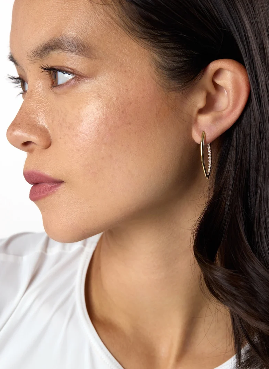 Cristina Hoops, Medium, Gold